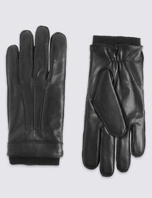 Włoskie skórzane rękawiczki rozmiar L czarne