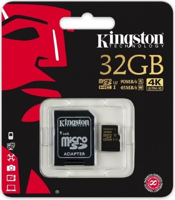 SDHC 32GB Class10 UHS-I Gold 90/45MB/s + adapter
