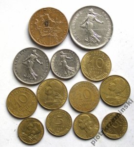 Francja. Zestaw monet (1)