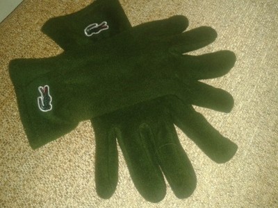 lacoste rękawiczki one size green