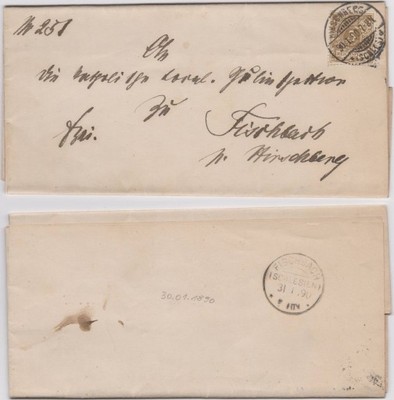List Hirschberg Jelenia Góra - Fischbach 1890