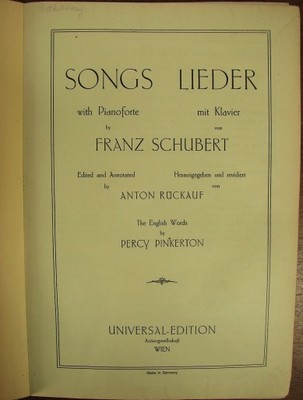 SONGS - F. SCHUBERT NUTY