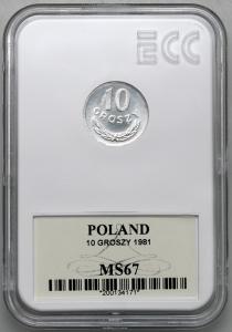 4575. 10 groszy 1981 - GCN MS67