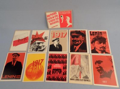 Plakat Leninowski w Polsce 11 pocztówek PRL