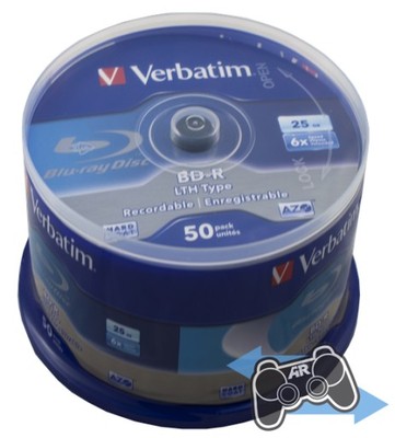 B393 Verbatim BD-R BLU-RAY 6x 25GB 50 SZTUK