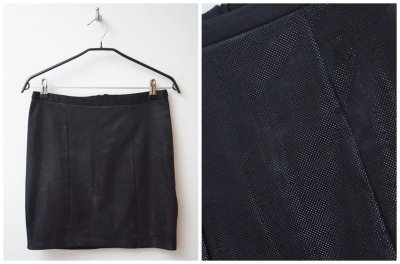 Amisu czarna metaliczna spódnica 38