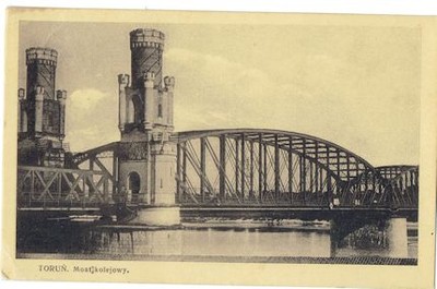 TORUŃ Poczt. z 1934 r wysłana do Lwowa (most kol.)