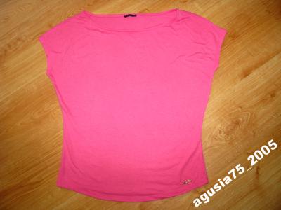 Mohito różowa bluzeczka T-shirt dekolt łódka M