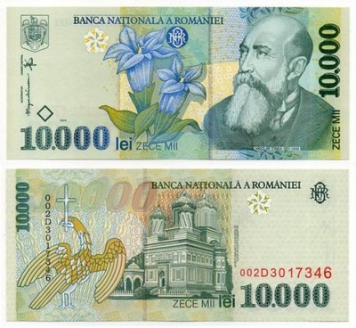 RUMUNIA 1999 10000 LEI ŁADNY