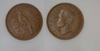 Nowa Zelandia ( Anglia ) 1 Penny 1952 rok BCM
