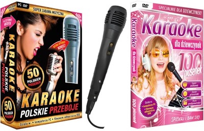 POLSKIE PRZEBOJE+Karaoke dla Dziewczynek DVD+Mikr.