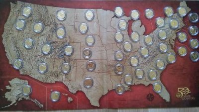 Kolekcja pozłacanych ćwierćdolarówek-USA Quartrs