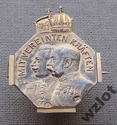 Odznaka patriotyczna Franz Josef i Wilhelm srebro