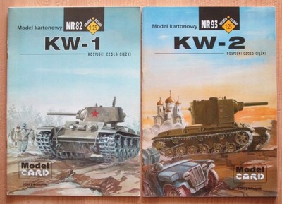 dwa sowieckie czołgi ciężkie: KW-1 i KW-2