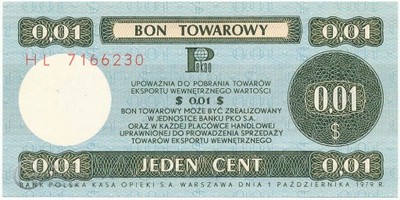 3824. PEWEX 1 cent 1979 - mały - HL - st.1