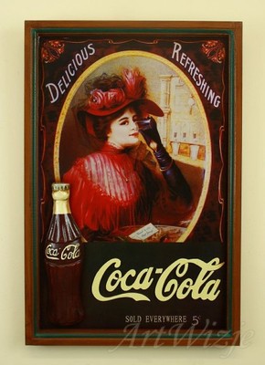 Coca Cola - drewniany szyld retro reklama do baru