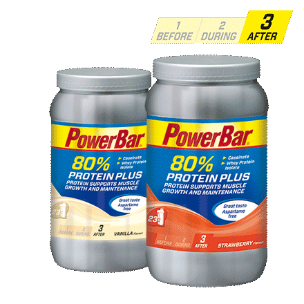 Powerbar Protein Plus 80% białka i 20% węgli smaki