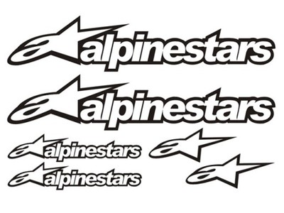 Naklejki Alpinestars na motocykl - komplet różne