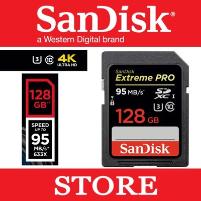 SanDisk Extreme Pro SDXC 128GB V30 U3 4K 95/90MB/s