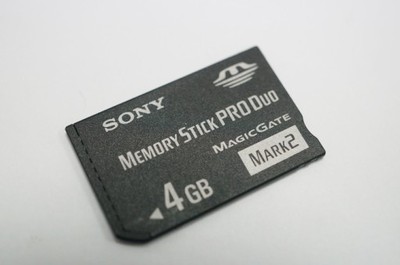ORYGINALNA KARTA SONY MEMORY STICK PRO DUO 4GB !