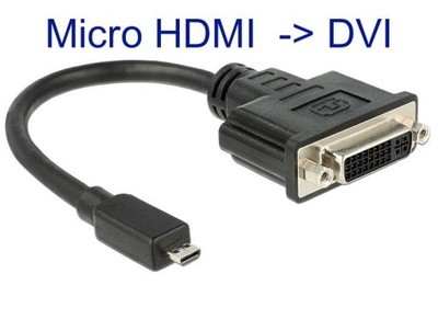 Adapter Konwerter Micro HDMI - DVI-D 24+5 Full HD