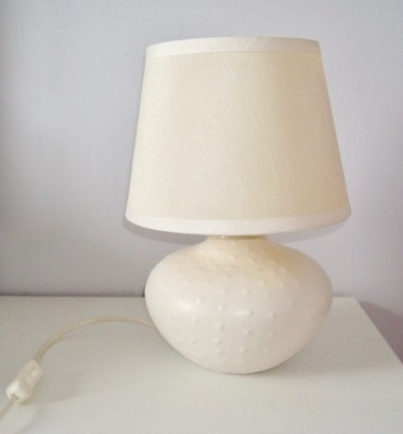 IKEA lampka nocna stołowa ceramiczna biała exlusiv - 6791427034 - oficjalne  archiwum Allegro