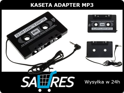 KASETA ADAPTER ADAPTOR TRANSMITER CD MP3 MP4