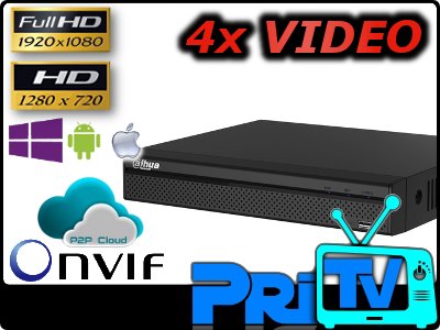 REJESTRATOR CYFROWY HDCVI 4x VIDEO ANDROID WINDOWS