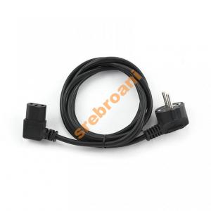 Kątowy kabel zasilający C13 ~230V/10A do PC