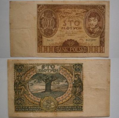 100 zł z 1934 r seria C.Y.  -  wyprzedaż .