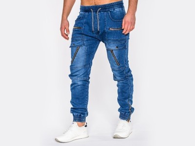 A-F spodnie męskie jeans jogger  SP021 L/XL
