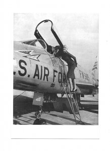 Poczt- Jayne Mansfield i samolot F-100 Super Sabre