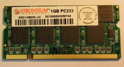 Pamięć RAM SODIMM 1GB DDR333 hynix (PC2700)