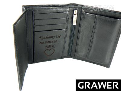 Portfel męski czarny skórzany Skóra Grawer - 5122165943 - oficjalne  archiwum Allegro
