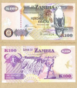 ZAMBIA 100 KWACHA 2006 r. UNC