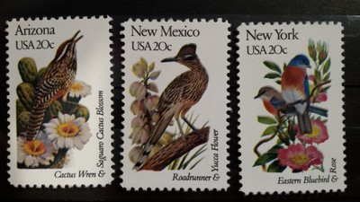 US Post Ptaki - 3 znaczki - zestaw 10