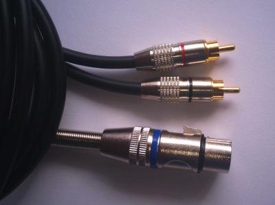 SHELLER kabel  XLR żeński / 2xRCA (czincz)    4m