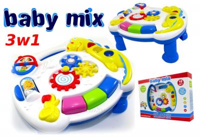 Baby Mix Muzyczny Stolik edukacyjny DINO 3w1  HIT!