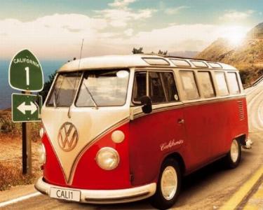Californian Camper VW - plakat 50x40 cm