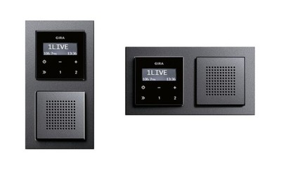 GIRA E2 - Radio podtynkowe - UKF - LCD - RDS - - 6677650906 - oficjalne  archiwum Allegro