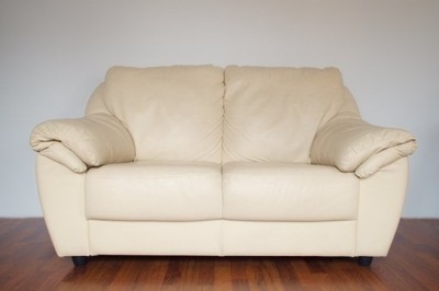 Sofa kanapa 2 dwuosobowa skóra naturalna ecru Ikea - 6617970951 - oficjalne  archiwum Allegro