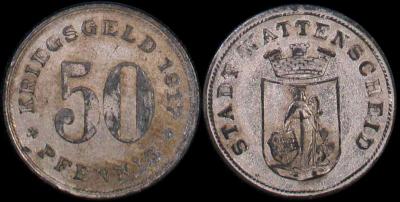 Niemcy / Wattenscheid, 50 Pfennig 1917