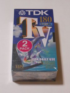 Kaseta VHS TDK TV 180 video 180min. 2 szt. NOWA