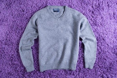 Męski wełniany sweter CANDA szary - S / M