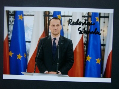 Oryginalny autograf - Radosław Sikorski