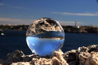 Szklana kryształowa kula fotografia glass ball 6cm