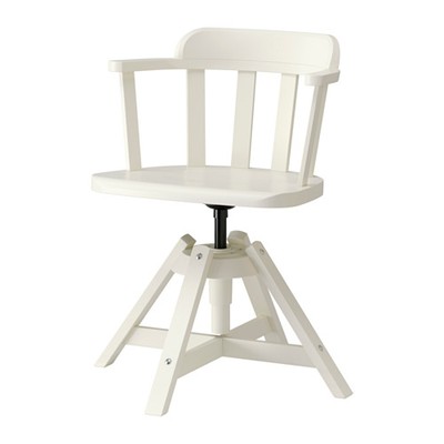 Krzesło obrotowe z podłokietnikami biały - IKEA - 6771229446 - oficjalne  archiwum Allegro