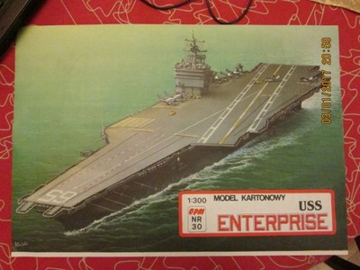 Model kartonowy. Lotniskowiec  USS ENTERPRISE