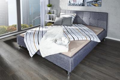 Łóżko szare neo 180 podwójne design SYPIALNIA Modo