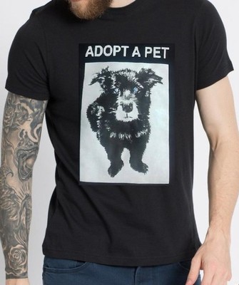T-shirt ADOPT A PET pies 100% cotton L, XXL,3XL